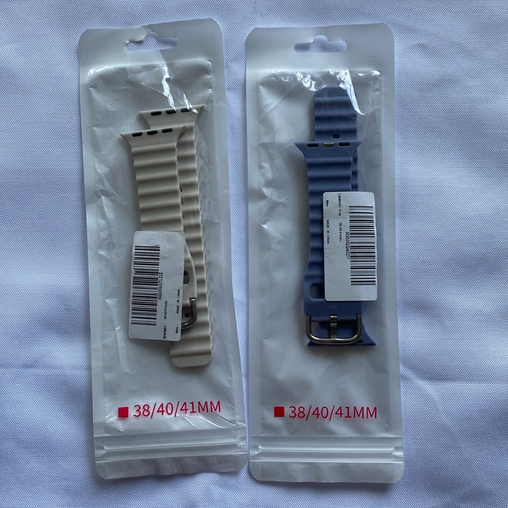 Bundle of 2 Universal sports style watch straps for men and women